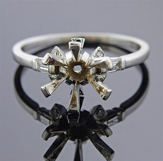 18K Gold Diamond Engagement Ring Setting
