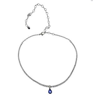 Rabat 18K Gold 5.28ctw Diamond  Sapphire Necklace