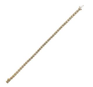 14K Gold 4.20ctw Diamond Bracelet