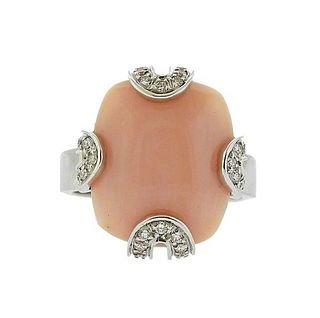 Italian 18k Gold Diamond Gemstone Ring