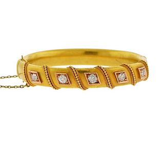 Antique Victorian 18k Gold Diamond Bracelet