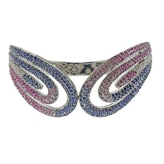 Dal Lago Diamond Multi Color Sapphire 18K Gold Bracelet