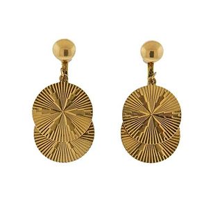 Tiffany &amp; Co Mid Century 14k Gold Earrings 