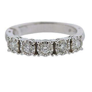 Memoire 18k Gold Diamond Wedding Band Ring