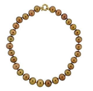 14k Gold South Sea Pearl Necklace 