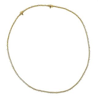 Porrati 18k Gold  Riviera Diamond Necklace