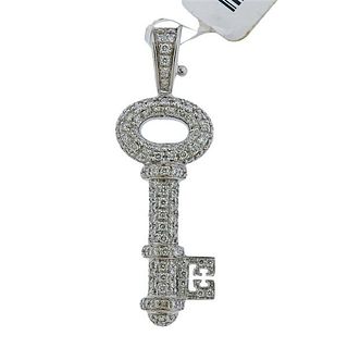 Theo Fennell 18k Gold Diamond Key Pendant
