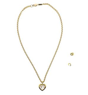 Chopard Happy Diamonds 18k Gold Heart Pendant Necklace