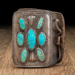 Navajo Silver and Turquoise Ketoh, ex Clay Lockett Collection (1908-1984), Arizona