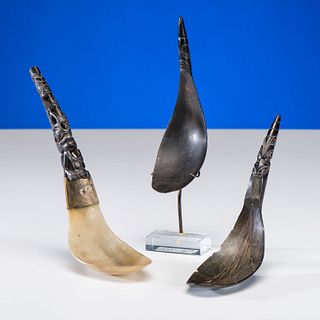 Northwest Coast Carved Horn Spoons