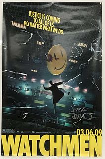 TWO, DAVE GIBBONS SIGNED "WATCHMEN" MOVIE POSTERS