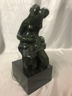 Archipenko  Ukrainian-- American Bronze Sculpture Kneel