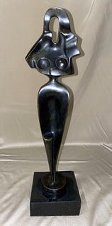 Bronze Sculpture A. Archipenko cubist lady