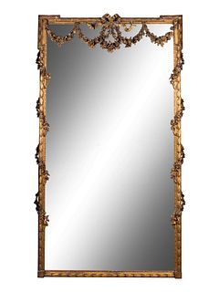 A Louis XVI Style Giltwood Pier Mirror