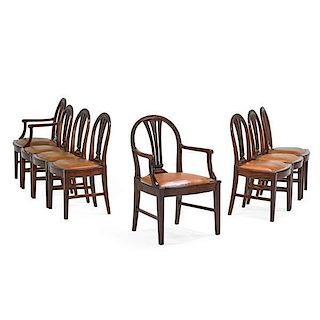 SET OF GEORGE III STYLE DINING CHAIRS