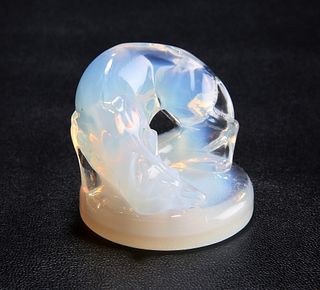 RENARD
 A LALIQUE SEAL, modelled as a fox, in opalescent glass, design intr