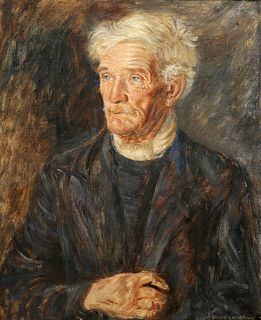 DULCIE LAMBRICK (1901-1981), PORTRAIT OF A GENTLEMAN, signed lower right, o