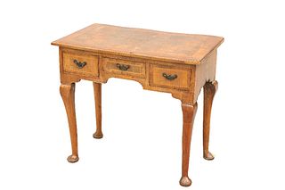 A WALNUT LOWBOY, EARLY 18TH CENTURY AND LATER, the moulded rectangular cros