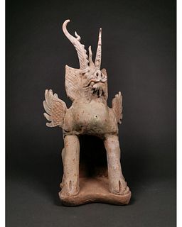 Chinese Tang Terracotta Earth Spirit Figurine