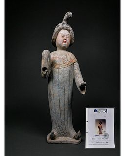 LARGE TANG DYNASTY TERRACOTTA FAT LADY - TL TESTED.