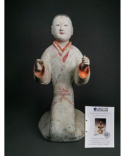 CHINESE HAN DYNASTY ATTENDANT FIGURINE - TL TESTED