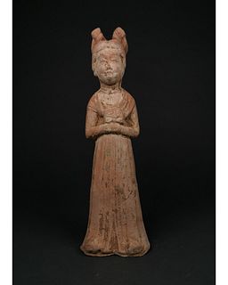 CHINESE TANG DYNASTY TERRACOTTA LADY