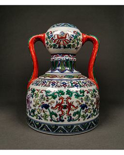 CHINESE "DOUCAI" DOUBLE-GOURDE VASE 