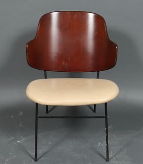 Danish Mid-Century Upholstered Bentwood Side Chair