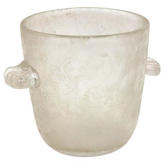 Art Deco Frosted Art Glass Ice Bucket