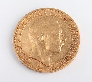1900 Wilhelm II 20 Mark Gold Coin