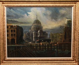 K. G. Somers-Yeates "St Paul's" Oil aon Canvas