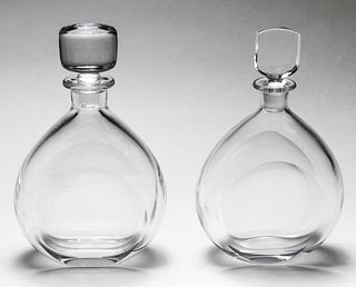 Mid-Century Orrefors Sweden Crystal Decanters, 2