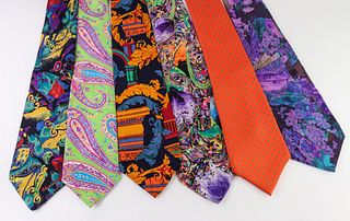 Men's Designer Patterned Silk Neckties, 6