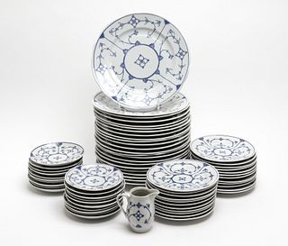 German Blue & White Porcelain Partial Service, 47