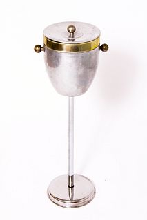 Modern Two-Toned Metal Champagne Cooler Stand