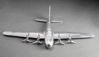 Mid-Century Aluminum Airplane Sculpture