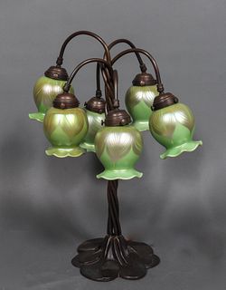 Tiffany Studios Manner Bronze "Lily" Table Lamp