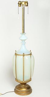 Monumental Murano Opalescent Glass Lamp