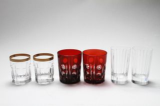 Bar Glasses incl. Faberge & Christofle, 3 Pair