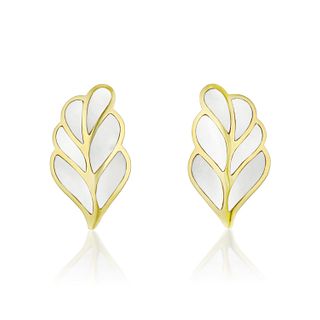 Tiffany & Co. Mother of Pearl Leaf Earclips