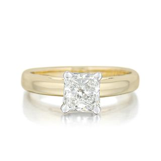 1.00-Carat Rectangular-Cut Diamond Ring