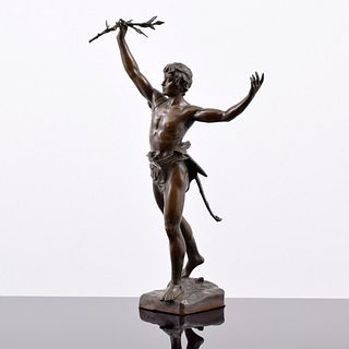 Eugene Marioton Bronze Figural Sculpture