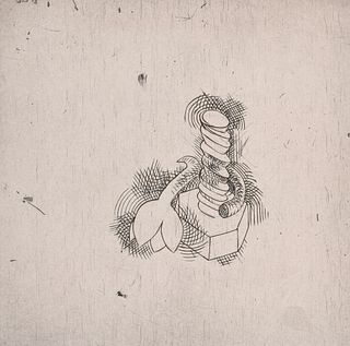 Tom Otterness "Bolt and Flower" Engraving, Signed Ed.