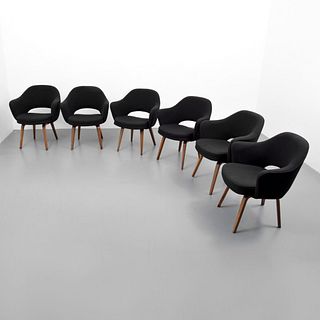 Eero Saarinen Armed Dining Chairs, Set of 6