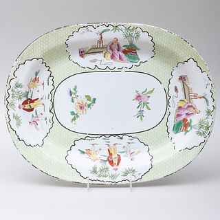 Wedgwood Transfer Printed and Enriched Chinoiserie Oval Platter