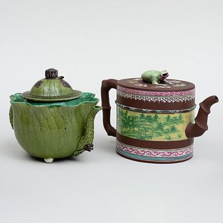 Two Chinese Glazed Teapots