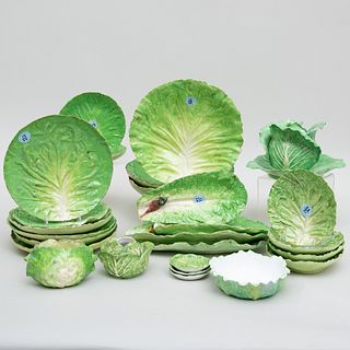 Small Dodie Thayer Porcelain Cabbage Tureen and Underplate and a group of tablewares