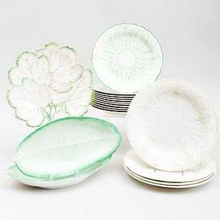 Group of Wedgwood Creamware and Pearlware Leaf and Flower Form Dishes