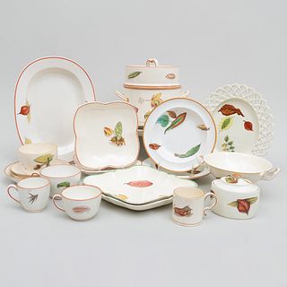 Assembled Wedgwood Creamware Service in the 'Shadow Leaf' Pattern and Similar Patterns