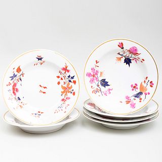 Set of Six Flight, Barr & Barr Porcelain Soup Plates